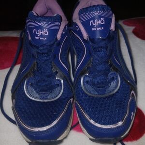 Ryka Women's Navy and Lavender Sky Walk Sneakers